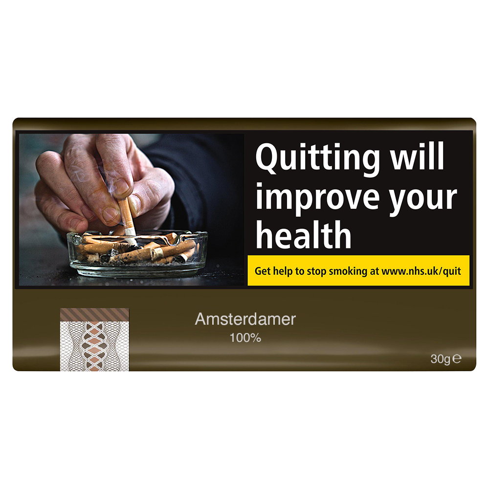 Amsterdamer 100% Additive Free Hand Rolling Tobacco - 30g Pouch