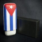 Artamis Cuban Flag PU Cigar Case - 2 Churchills