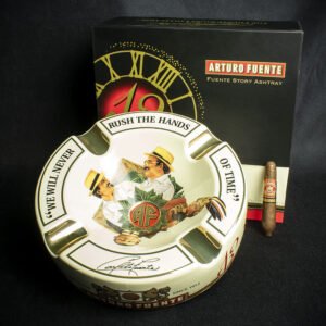 Arturo Fuente Hands of Time Ashtray - Cream + Short Story Cigar