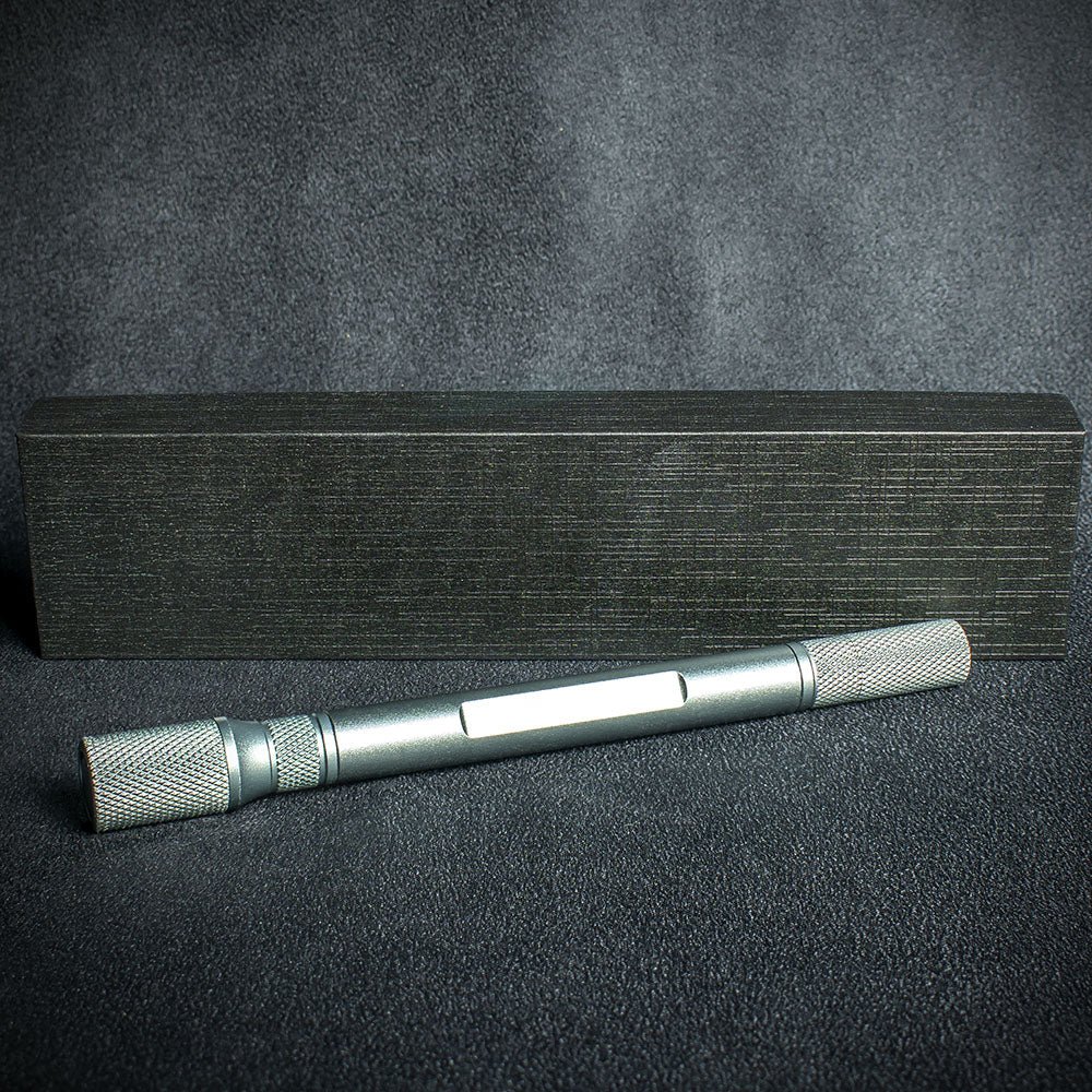 Black Titanium Cigar Drill Spike Nubber & Double Punch - Draw Enhancer Tool