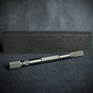 Black Titanium Cigar Drill Spike Nubber & Double Punch - Draw Enhancer Tool