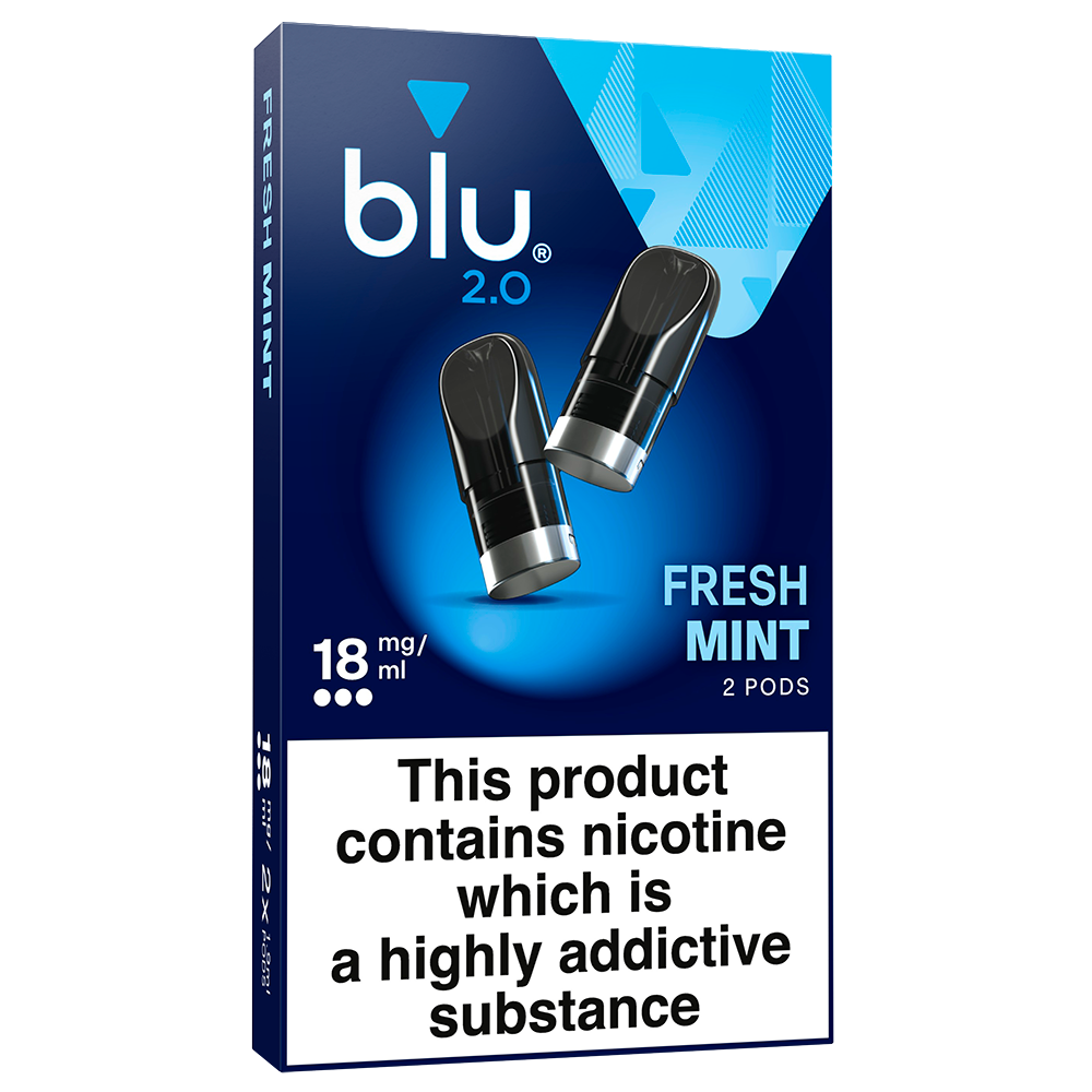 Blu 2.0 Fresh Mint Vape Pods 18mg/ml 2 Pack