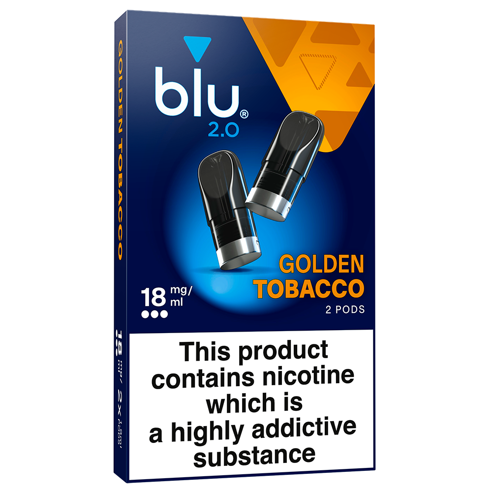 Blu 2.0 Golden Tobacco Vape Pods 18mg/ml 2 Pack