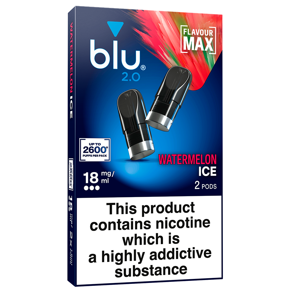 Blu 2.0 Watermelon Ice Vape Pods 18mg/ml 2 Pack
