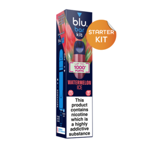 blu bar Starter Kit Rechargeable Device + Watermelon Ice Pod Vape 1000 - 2ml