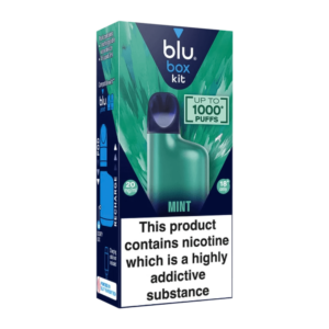 blu box kit Recharchable Device + Mint Vape Pod 2ml 20mg/ml Nicotine