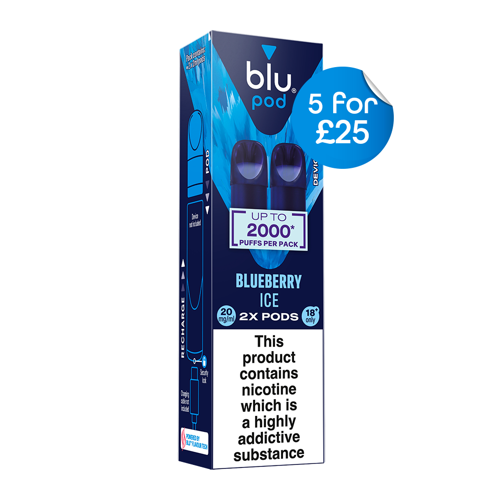 Blu Pre-Filled Replacement Vape Pods 20mg/ml 2 Pack - Blueberry Ice