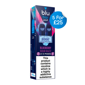 Blu Pre-Filled Replacement Vape Pods 20mg/ml 2 Pack - Blueberry Sour Razz