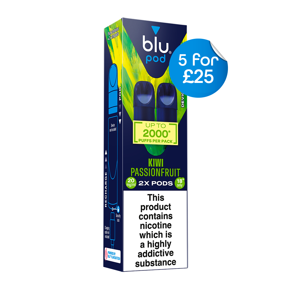 Blu Pre-Filled Replacement Vape Pods 20mg/ml 2 Pack - Kiwi Passionfruit
