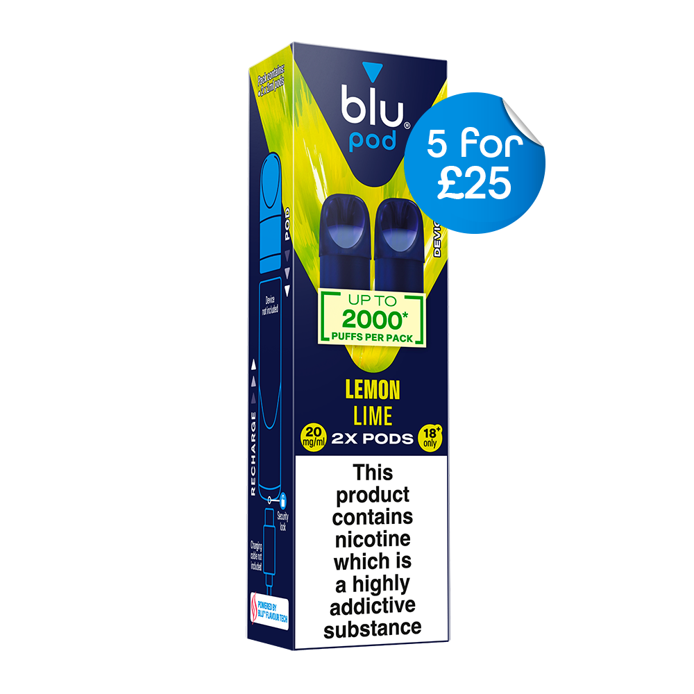 Blu Pre-Filled Replacement Vape Pods 20mg/ml 2 Pack - Lemon Lime