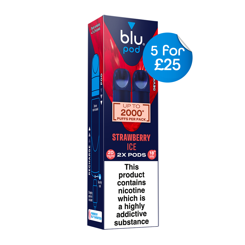 Blu Pre-Filled Replacement Vape Pods 20mg/ml 2 Pack - Strawberry Ice