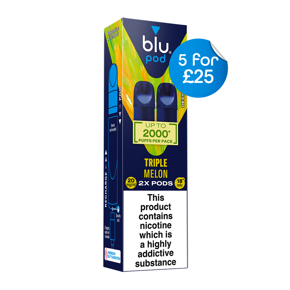 Blu Pre-Filled Replacement Vape Pods 20mg/ml 2 Pack - Triple Melon