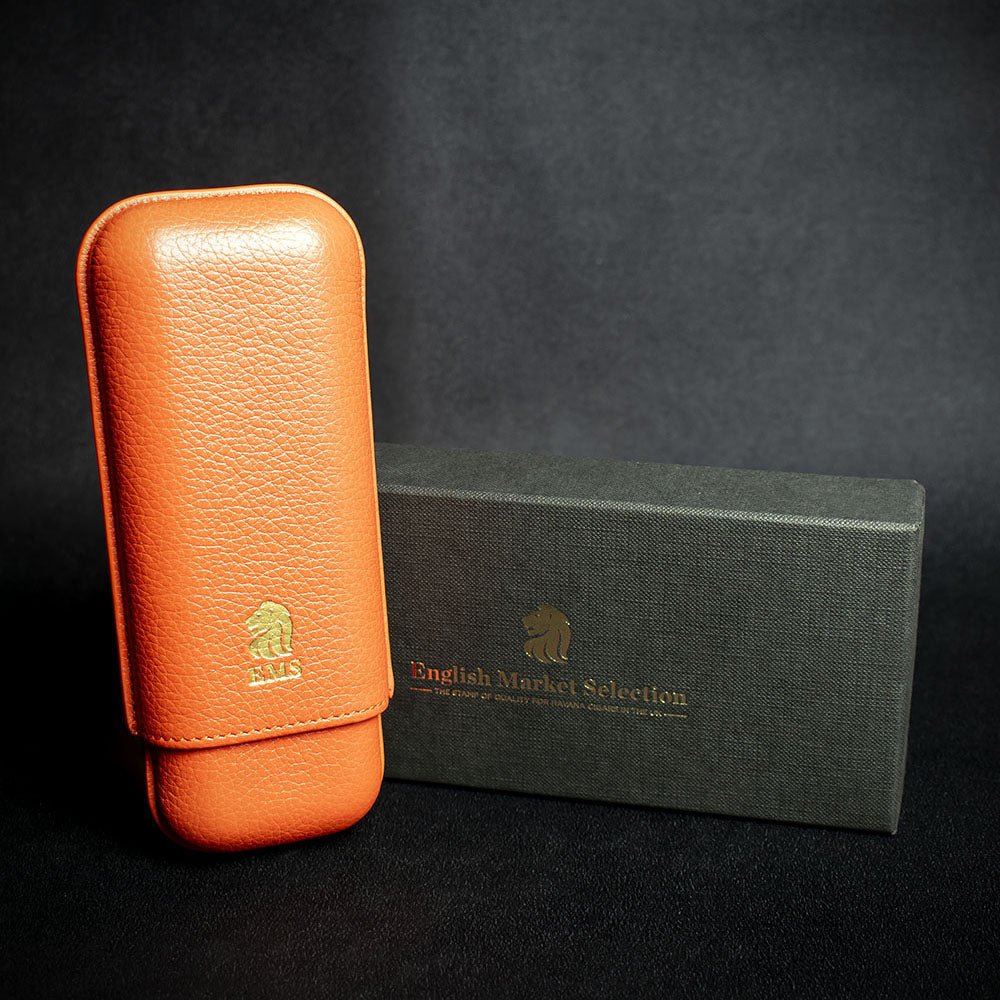 Bosquet EMS Leather Cigar Case (Limited Edition) Naranja