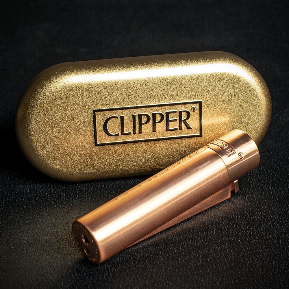 Clipper Refillable Lighter with Tin - Rose Gold