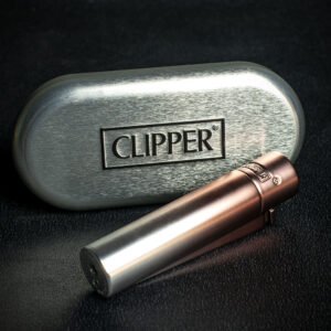 Clipper Refillable Lighter with Tin - Silver Gradient
