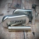 Clipper Refillable Soft-Flame Lighter with Gift Tin - Shiny or Matte Silver