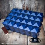 Colibri Quasar Desktop Humidor Blue - 40/45 Cigar Capacity