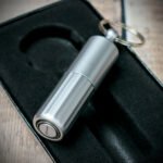 Compact Double Punch Cigar Tool 10mm & 12mm - Satin Silver