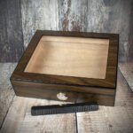 Humidor Glass Top Walnut finish - 20 Cigars Capacity
