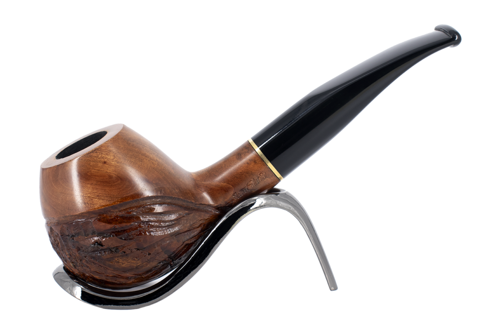Jean Claude 9mm Filter Rustic Wave Briar Smoking Pipe - Shape 50