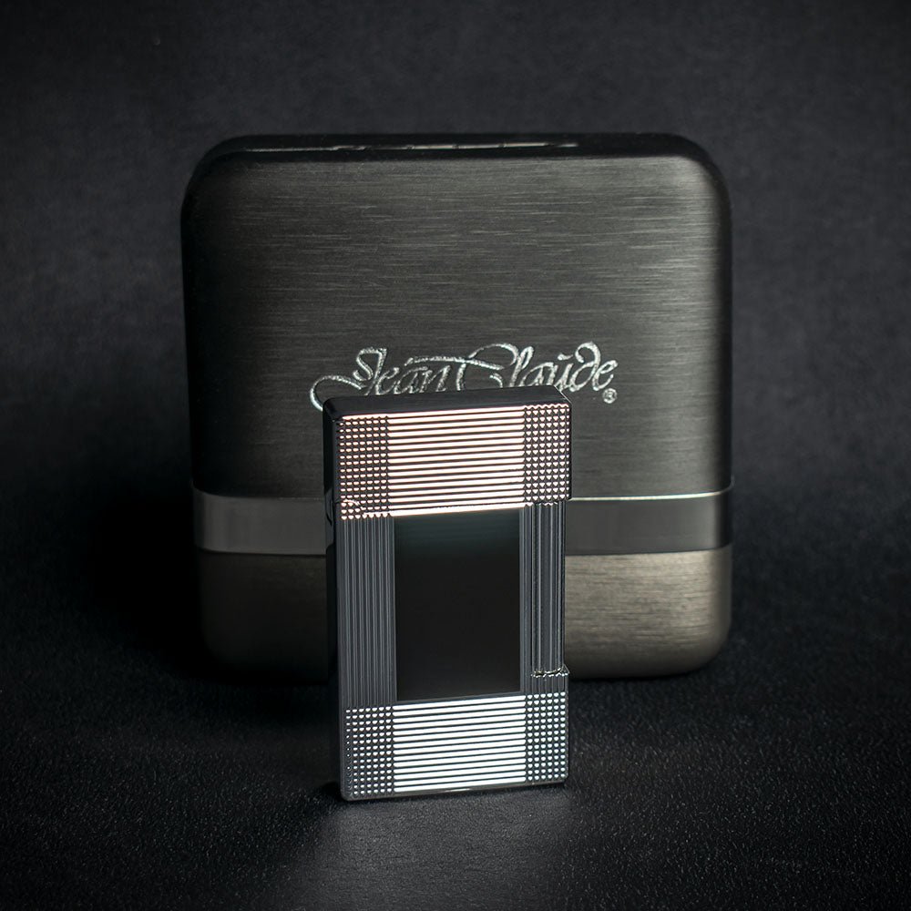 Jean Claude Dustin Cigarette Lighter - Chrome & Black Centre