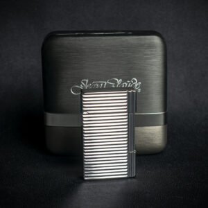 Jean Claude Dustin Cigarette Lighter - Chrome Striped