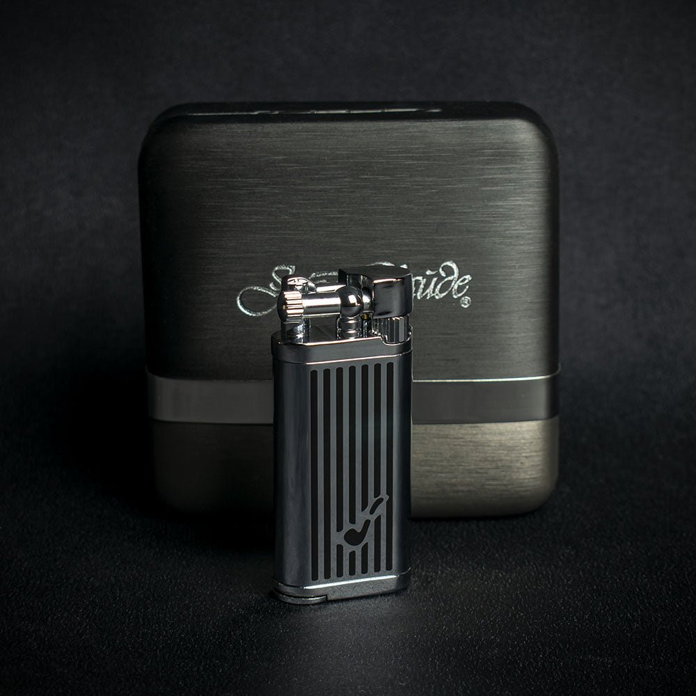 Jean Claude Oldie Pipe lighter - Chrome & Black