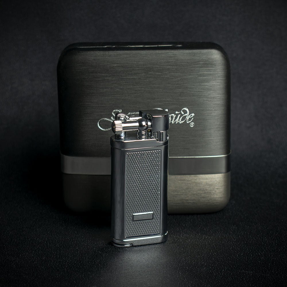 Jean Claude Oldie Pipe lighter - Chrome Diamond Cut
