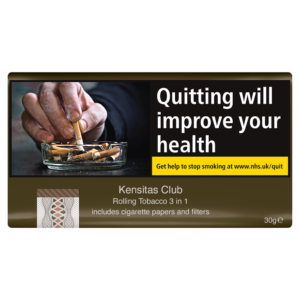 Kensitas Club Hand Rolling Tobacco - 3 in 1 30g Pouch Tobacco, Tips & Papers