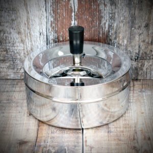 Large Spinner Ashtray - Polished Chrome - 14cm