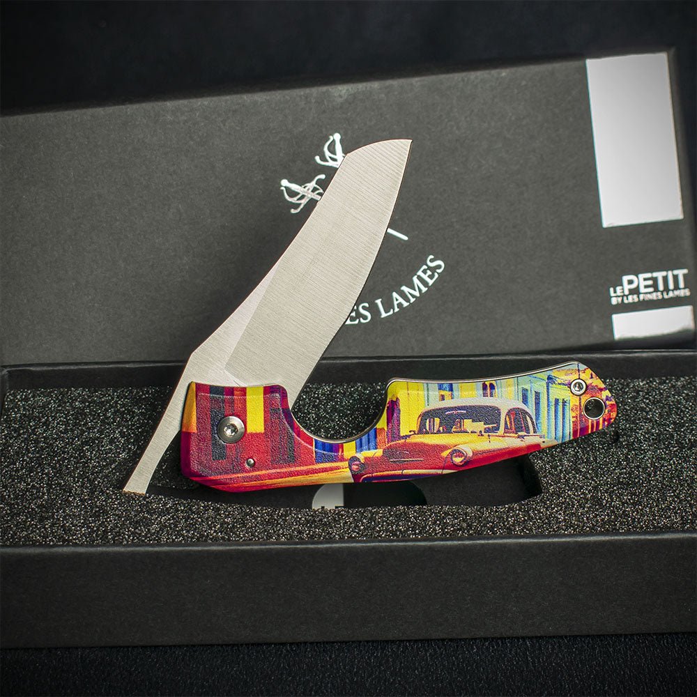 Les Fines Lames Le Petit Cigar Cutter & Knife - Havana Streets - Almendron