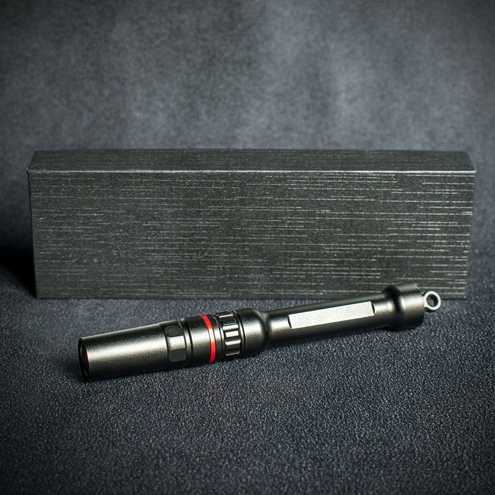 Matte Black Metal Cigar Drill Spike Nubber & Double Punch - Draw Enhancer Tool