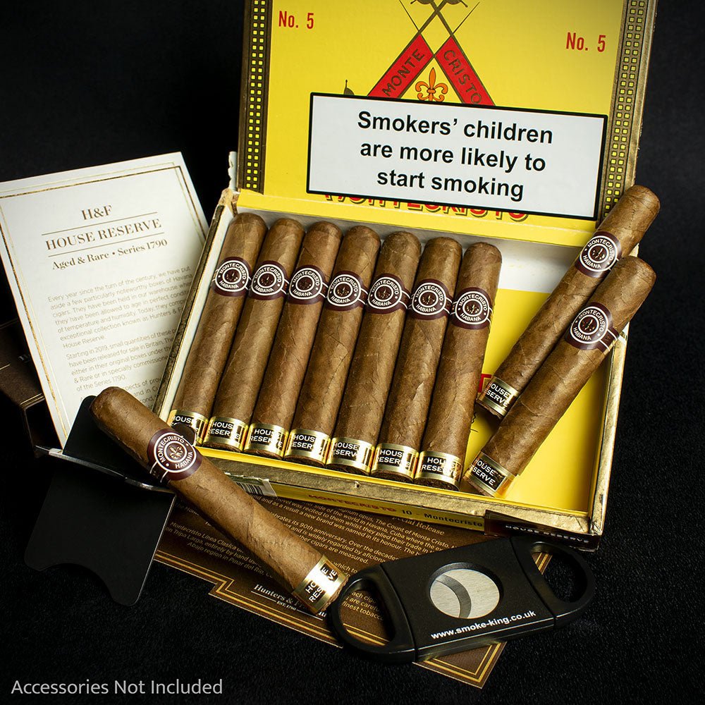 Montecristo No. 5 House Reserve 2015 Cuban Cigars (Aged & Rare 10 years) Limited Edition - Box of 10