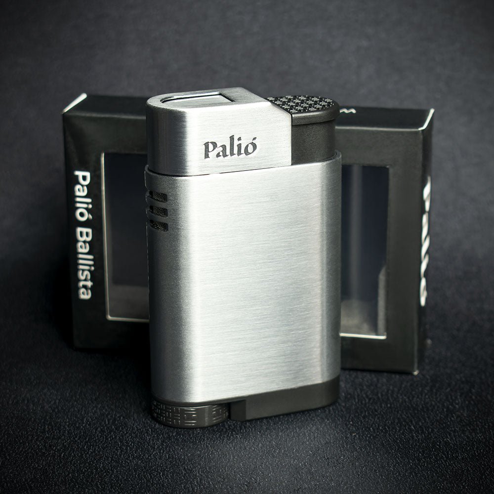 Palio Ballista Single Jet Cigar Lighter - Silver