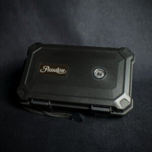 Passatore 5 Cigar Travel Humidor Black - Black Waterproof