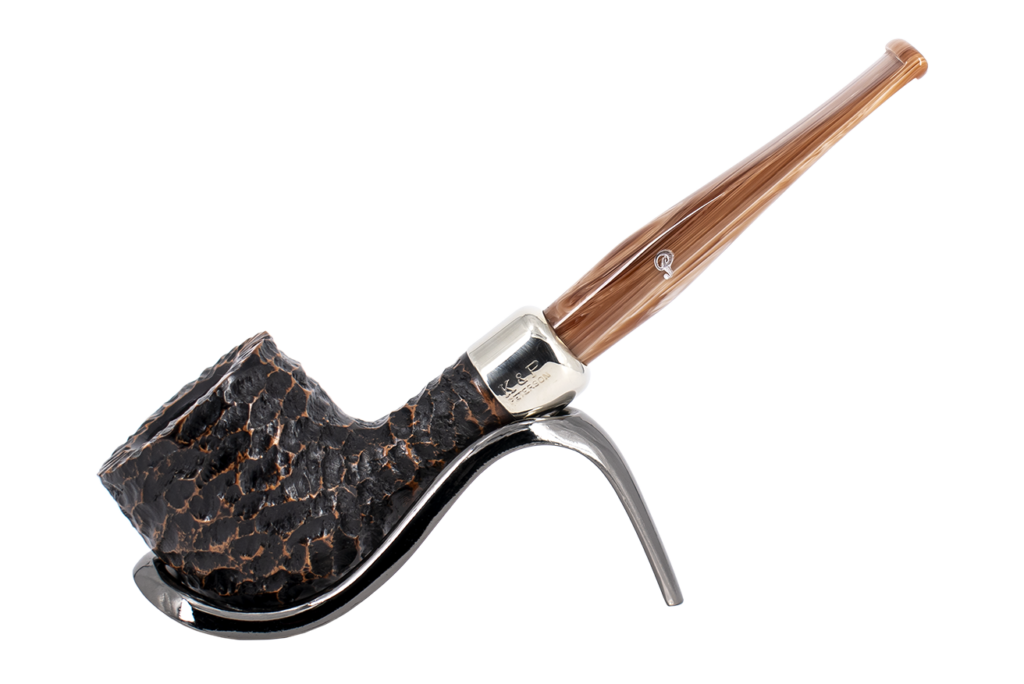 Peterson of Dublin Derry Rusticated Briar Smoking Pipe - Shape 606 - 9mm