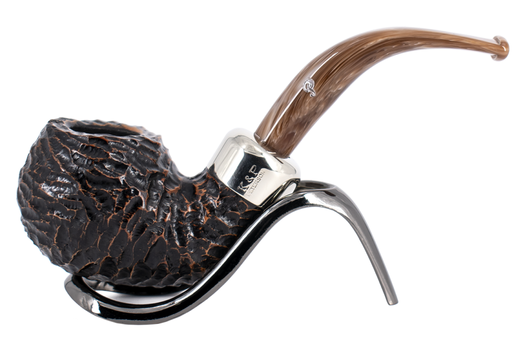Peterson of Dublin Derry Rusticated Briar Smoking Pipe - Shape XL02 - 9mm