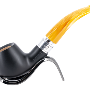 Rattray's Monarch Black 9mm Briar Smoking Pipe - Shape 4