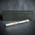 Satin Silver Metal Cigar Drill Spike Nubber & Double Punch - Draw Enhancer Tool
