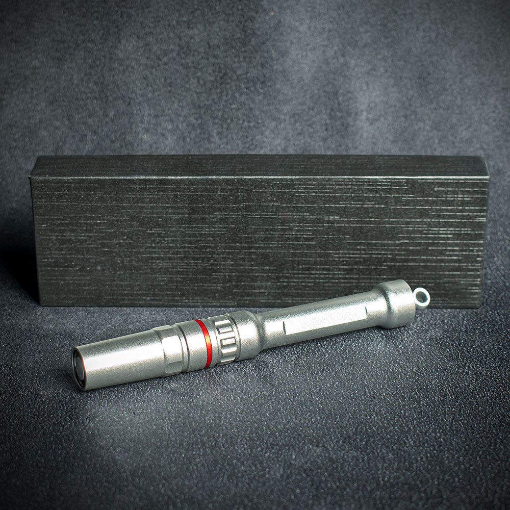 Satin Silver Metal Cigar Drill Spike Nubber & Double Punch - Draw Enhancer Tool