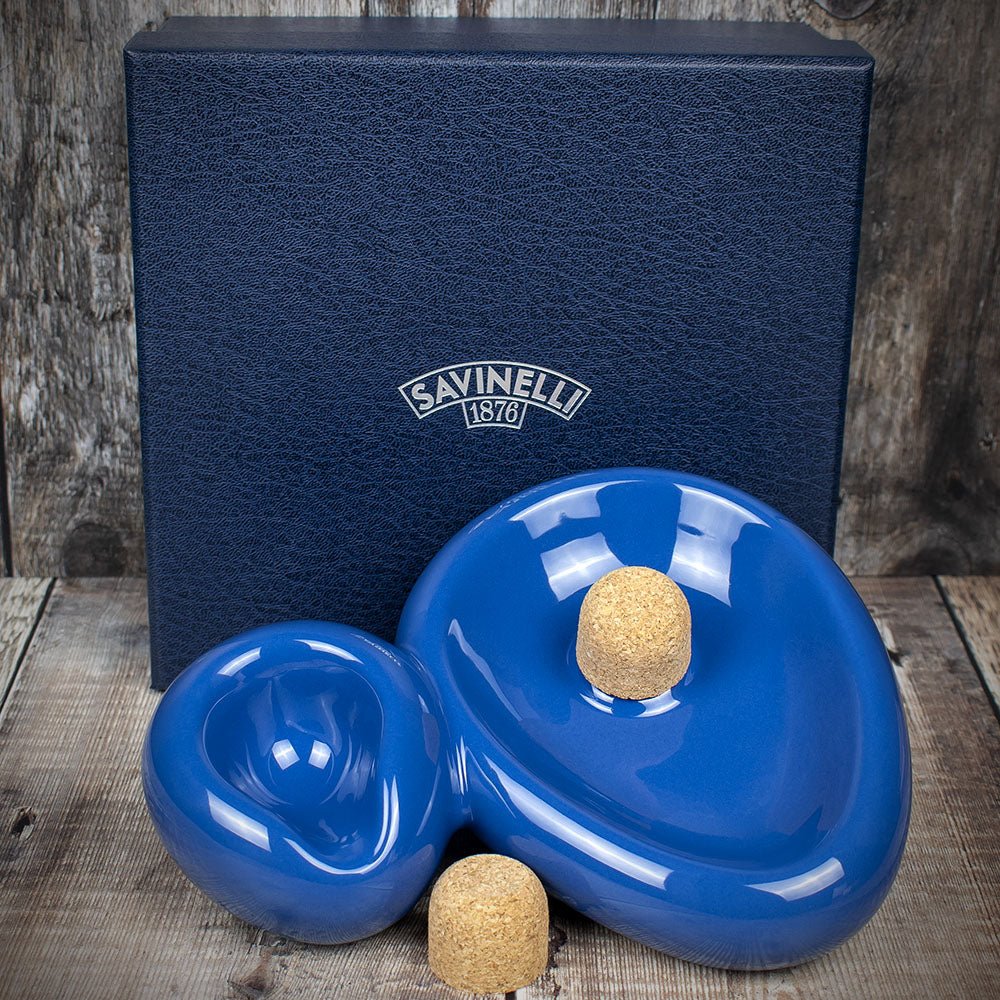 Savinelli Sidecar Pipe Smokers Ashtray/Rest Blue