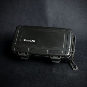 Sikarlan Crushproof Travel Humidor - 10 Cigars Black