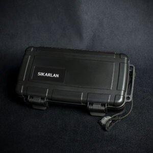 Sikarlan Crushproof Travel Humidor - 5 Cigars Black
