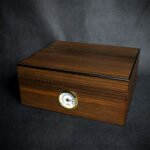 Sikarlan Walnut Finish Humidor - 50 Cigar Capacity
