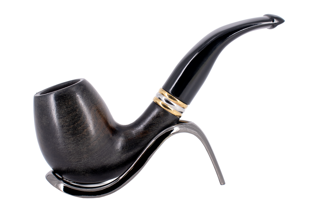 Smoke-King 9mm Black Beechwood Budget Pipe - Bent