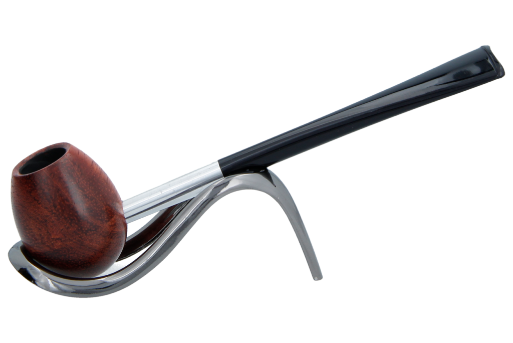 Smoke-King Metal Pipe Brown Poa Rosa Wood Egg Shape Bowl