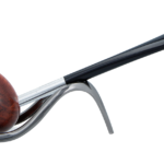 Smoke-King Metal Pipe Brown Poa Rosa Wood Egg Shape Bowl