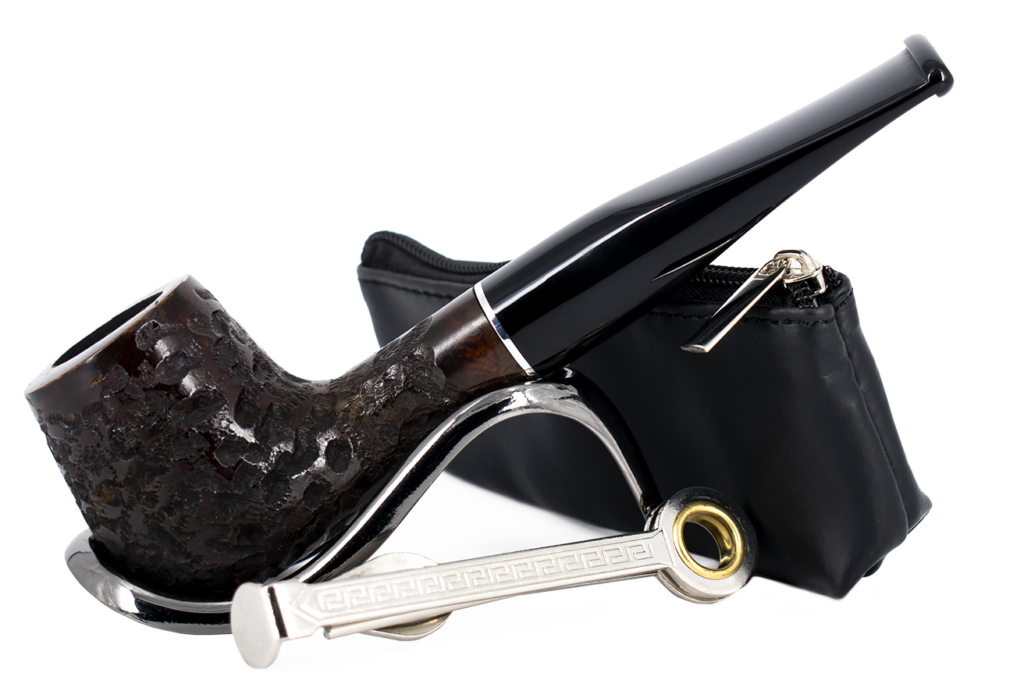 Smoke-King Pipe Smoker's Starter Kit - Brown Leather Pouch