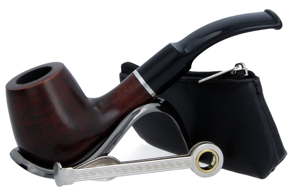 Smoke-King Pipe Smoker's Starter Kit - Half-Bent Briar Pipe