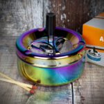 Spinner Ashtray - Rainbow/Chrome - 11cm